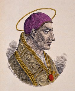 Porträt von Papst Vitalian (657-672) von Italian School