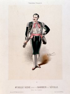 Porträt des Sängers Enrico delle Sedie in 