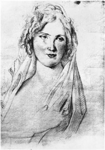 Porträt vermutlich von Angela Pietragrua, Gräfin Simonetta, Geliebte des französischen Schriftstellers Stendhal, während er in Italien war, zwischen September 1811 und 1815 von Italian School