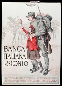 Postkarte der Banca Italiana di Sconto, 1917-18 von Italian School