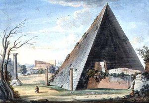 Pyramiden-Grab des Caius Cestius von Italian School