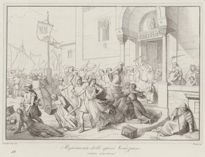 Entführung der venezianischen Bräute, 930 (Gravur) von Italian School