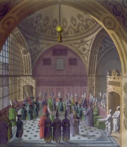 Empfang der westlichen Botschafter durch den Großwesir des Sultans in Konstantinopel, ca. 1820 von Italian School