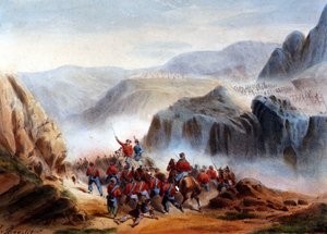 Risorgimento: die Schlacht von Calatafimi in Sizilien zwischen den Truppen von Giuseppe Garibaldi (1807-1882), den Tausend und der Armee des Königreichs der beiden Sizilien