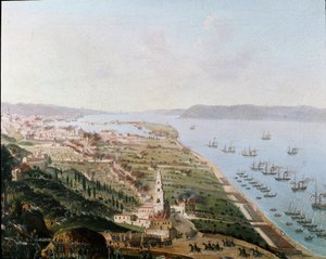 Risorgimento: die bourbonischen Armeen von Ferdinand II. der Beiden Sizilien in Messina (Sizilien) im August 1848 zur Rückeroberung Siziliens nach den Aufständen von Italian School