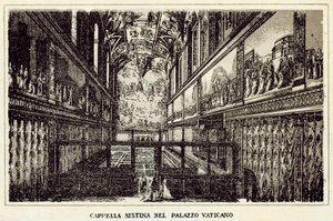Rom: Sixtinische Kapelle im Vatikanischen Palast von Italian School