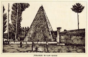 Rom: Pyramide des Cestius von Italian School