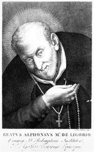 Heiliger Alphons Maria de Liguori, Druck von Joan Petrini von Italian School