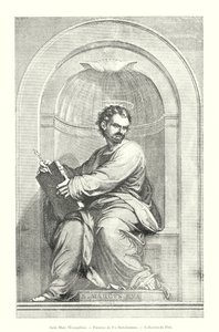 Evangelist Markus, Tafel von Fra Bartolommeo, Sammlung von Pitti (Stich) von Italian School