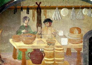 Wurst- und Käseverkäufer