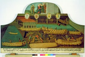 Schild für die Familie Marangoni der Schiffbauer, Venezianisch, 1517