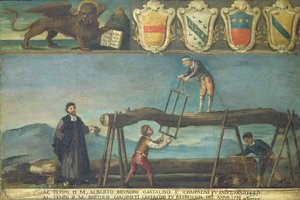 Zeichen der venezianischen Sägewerksarbeiter-Gilde, 1445 von Italian School