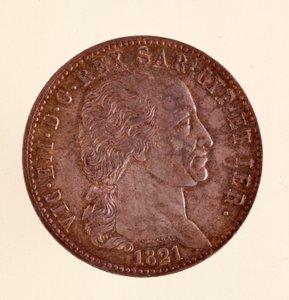 Silberitalienische Münze aus dem Königreich Sardinien: Herrschaft von Vittorio Emanuele I. von Italian School