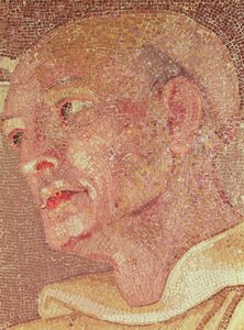 St. Bernhard von Clairvaux aus der Krypta von St. Peter (Mosaik) (Detail) von Italian School