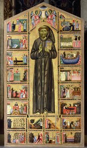 St. Franziskus und Szenen aus seinem Leben, Bardi-Kapelle (Tempera auf Tafel) von Italian School