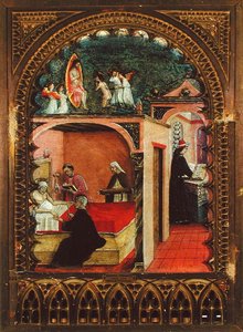 St. Hieronymus in seiner Zelle und der Traum des St. Hieronymus, ca. 1450