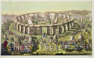Stonehenge oder ein Rundtempel der Druiden, Tafel 19 aus Die Geschichte der Nationen (Aquatinta)