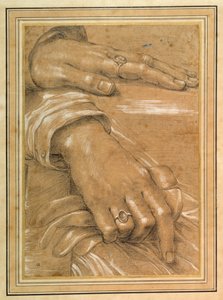 Studie der Hände eines Mannes von Italian School