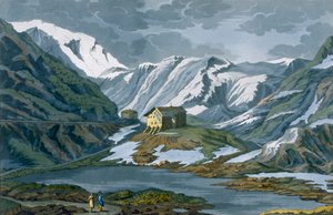 Schweiz: Hospiz des heiligen Bernhard in den Alpen von Italian School