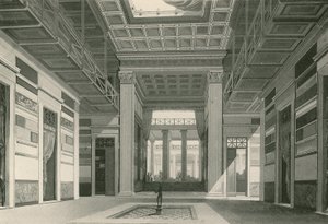 Das Atrium des Cassia-Hauses wie es war (Gravur) von Italian School
