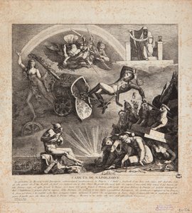 Der Fall Napoleons - Karikatur des Falls von Italien, 1814 von Italian School