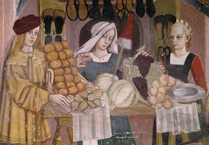 Der Obststand (Detail) von Italian School