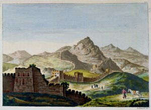 Die Große Mauer von China, aus Le Costume Ancien et Moderne von Jules Ferrario, graviert von Gaetano Zancon (1771-1816), ca. 1820 von Italian School