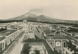 Das Panorama von Pompeji (Gravur) von Italian School