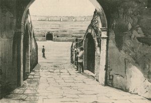 Der Haupteingang zum Amphitheater (Gravur) von Italian School