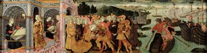 Die Rückkehr des Odysseus, Kassone-Panel, Sienesisch
