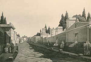 Die Straße der Gräber wie sie war (Gravur) von Italian School