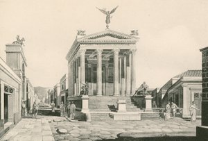 Der Tempel des Fortuna wie er war (Gravur) von Italian School