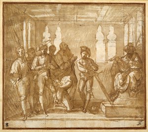 Die Enthauptung eines Heiligen von Italian School