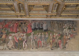 Der Treueeid auf den ersten Hauptmann Luigi Gonzaga im Jahr 1328 von Italian School