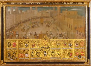 Turnier auf der Piazza del Campo, Siena, 1607-10 von Italian School