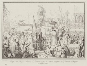 Triumph des Dogen Andrea Contarini nach dem Sieg über die Genuesen in Chioggia von Italian School