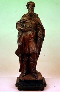Venezianische Statue eines bärtigen männlichen Heiligen