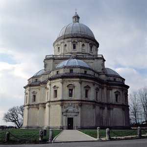 Ansicht von Santa Maria della Consolazione, entworfen von Cola da Caprarola und vollendet von Ambrosio Barocci und Francesco da Vita, gebaut 1508-24 von Italian School