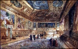 Ansicht des Inneren des Dogenpalastes in Venedig, ca. 1840 von Italian School