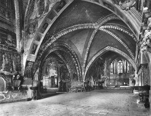 Ansicht des Inneren der Unterkirche von Italian School