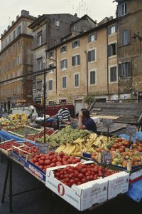 Ansicht des Marktes von Italian School