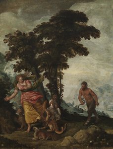 Tugend verfolgt von Laster, ca.1570-1600 von Italian School