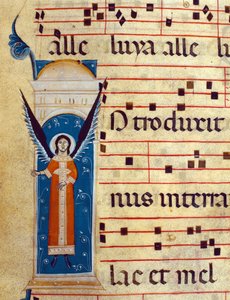 Detail des Engels aus dem Graduale, ca. 1260 (Detail)