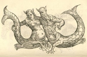 Illustration von Monstra Niliaca Parei aus Aldrovandis Geschichte der Monster, 1642