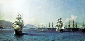 Schwarzmeerflotte in der Bucht von Theodosia, kurz vor dem Krimkrieg