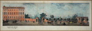 Die Anichkow-Palast. Aus dem Panorama des Newski-Prospekts von Ivan Alekseevich Ivanov