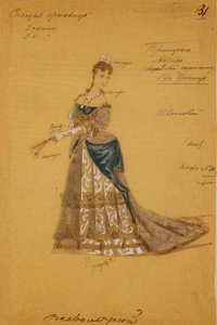 Kostümentwurf für das Ballett Dornröschen von P. Tschaikowsky, 1887