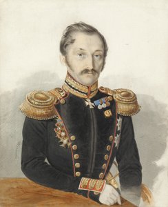 Porträt von General Alexander Danilovich Gerstenzweig, 1818-1861 von Ivan Alexeyevich Nechayev