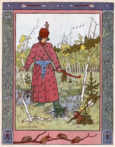 Die Prinzessin und der Frosch, um 1899 von Ivan Yakovlevich Bilibin