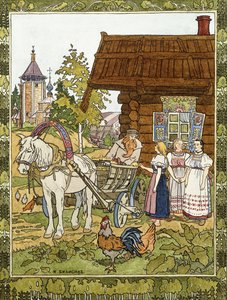 Vater geht zum Jahrmarkt von Ivan Bilibine
